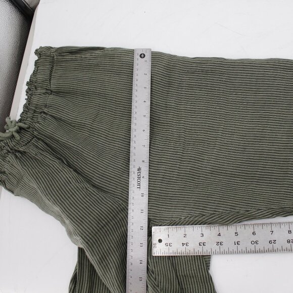 Meo Meli Pants Womens 30 Linen Lagenlook Straight Leg Cropped Drawstring Italian - Picture 8 of 10